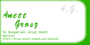 anett grosz business card